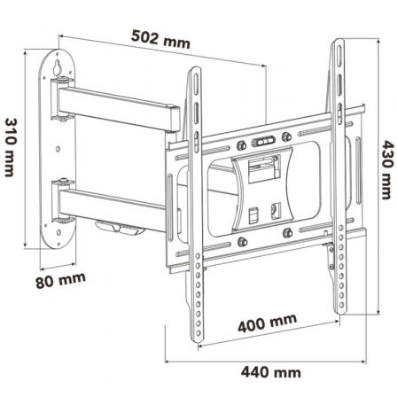 Nox Lite Wall Flex Soporte de Pared para TV y Monitor 23-55'' Negro Nox Lite Wall Flex Soporte de Pared para TV y Monitor 23-55'' Negro